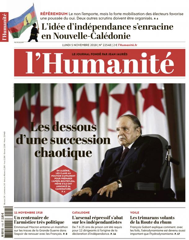 Le journal communiste français Humanité bouteflika
